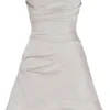 Sukienka gorsetowa bez ramiączek z drapowaniem w kolorze Jasmine Oyster Sukienka gorsetowa bez ramiączek z drapowaniem w kolorze Jasmine Oyster