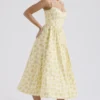Sukienka gorsetowa Lolita z bawełny w vintage’owy kwiatowy wzór Sukienki Letnie Sukienka gorsetowa Lolita z bawełny w vintage’owy kwiatowy wzór Sukienki Letnie