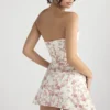 Sukienka gorsetowa z drapowaniem w kwiatowy wzór Jasmine Rose