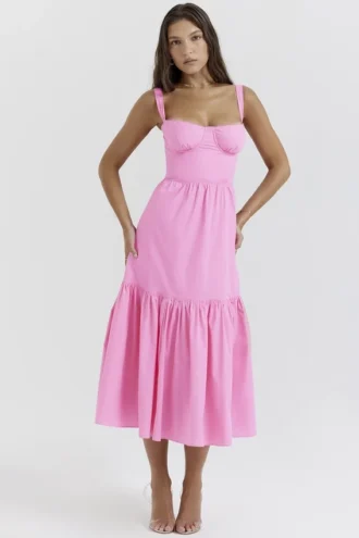 Sukienka Letnia Elia w kolorze French Pink