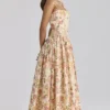 Sukienka letnia midi z bawełny z nadrukiem Ysabella Warm Rose Sukienka letnia midi z bawełny z nadrukiem Ysabella Warm Rose