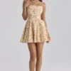 Sukienka letnia mini z bawełny z nadrukiem Dolly Warm Rose Sukienka letnia mini z bawełny z nadrukiem Dolly Warm Rose