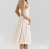Sukienka Letnia Solada Vintage Cream Georgette na ramiączkach