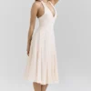 Sukienka Letnia Solada Vintage Cream Georgette na ramiączkach