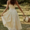 Sukienka letnia Ysabella Lemon z koronką na zamówienie + broderie anglaise Sukienka letnia Ysabella Lemon z koronką na zamówienie + broderie anglaise