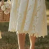 Sukienka letnia Ysabella Lemon z koronką na zamówienie + broderie anglaise Sukienka letnia Ysabella Lemon z koronką na zamówienie + broderie anglaise
