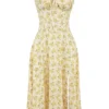 Sukienka Letnia z bawełny z nadrukiem kwiatowym w stylu vintage Carmen Buttercup Sukienka Letnia z bawełny z nadrukiem kwiatowym w stylu vintage Carmen Buttercup