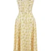 Sukienka Letnia z bawełny z nadrukiem kwiatowym w stylu vintage Carmen Buttercup Sukienka Letnia z bawełny z nadrukiem kwiatowym w stylu vintage Carmen Buttercup
