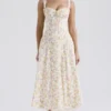 Sukienka Letnia z bawełny z nadrukiem Rosalee Ivory Meadow Sukienka Letnia z bawełny z nadrukiem Rosalee Ivory Meadow