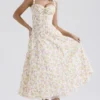 Sukienka Letnia z bawełny z nadrukiem Rosalee Ivory Meadow Sukienka Letnia z bawełny z nadrukiem Rosalee Ivory Meadow