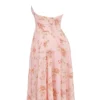 Sukienka letnia z dekoltem halter z żorżety w angielski wzór vintage w róże Sukienka letnia z dekoltem halter z żorżety w angielski wzór vintage w róże