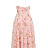 Sukienka letnia z dekoltem halter z żorżety w angielski wzór vintage w róże Sukienka letnia z dekoltem halter z żorżety w angielski wzór vintage w róże