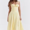 Sukienka Letnia z gorsetem Carmen w kolorze Buttercup Sukienka Letnia z gorsetem Carmen w kolorze Buttercup