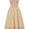 Sukienka letnia z gorsetem i nadrukiem Kelly Royal Rose Sukienka letnia z gorsetem i nadrukiem Kelly Royal Rose