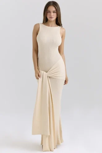 Sukienka maxi Akaia Champagne Waterfall Sukienka maxi Akaia Champagne Waterfall