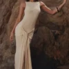 Sukienka maxi Akaia Champagne Waterfall Sukienka maxi Akaia Champagne Waterfall
