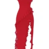 Sukienka maxi Ariela Cherry Ruffle Sukienka maxi Ariela Cherry Ruffle