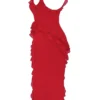 Sukienka maxi Ariela Cherry Ruffle Sukienka maxi Ariela Cherry Ruffle