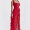 Sukienka maxi Ariela Cherry Ruffle Sukienka maxi Ariela Cherry Ruffle