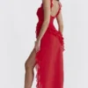 Sukienka maxi Ariela Cherry Ruffle Sukienka maxi Ariela Cherry Ruffle