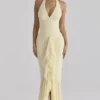 Sukienka maxi Carmine Lemon Mesh Silhouette Sukienka maxi Carmine Lemon Mesh Silhouette