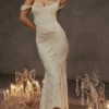Sukienka maxi Cesca Vintage w kremowe kwiaty Sukienka maxi Cesca Vintage w kremowe kwiaty