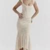 Sukienka maxi Cesca Vintage w kremowe kwiaty Sukienka maxi Cesca Vintage w kremowe kwiaty