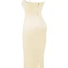 Sukienka maxi Costanza Vintage w kolorze kremowym