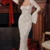 Sukienka maxi Delilah Vintage w kremowej koronce Sukienka maxi Delilah Vintage w kremowej koronce