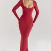 Sukienka maxi Everly Holly z siateczki w kolorze czerwonym z Body Sukienka maxi Everly Holly z siateczki w kolorze czerwonym z Body