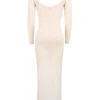 Sukienka maxi Everly z siateczki w kolorze pudrowym z wbudowanym Body Sukienka maxi Everly z siateczki w kolorze pudrowym z wbudowanym Body
