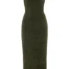 Sukienka maxi Fayette z miękkiej, puszystej dzianiny w kolorze khaki Sukienka maxi Fayette z miękkiej, puszystej dzianiny w kolorze khaki