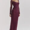 Sukienka maxi Katarina w kolorze wina Sukienka maxi Katarina w kolorze wina