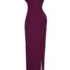 Sukienka maxi Lani Merlot z gorsetem