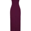 Sukienka maxi Lani Merlot z gorsetem
