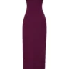 Sukienka maxi Lani Merlot z gorsetem