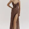 Sukienka maxi Lucianna Espresso Lace Sukienka maxi Lucianna Espresso Lace
