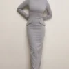 Sukienka maxi Marie-Louise w kolorze jasnoszarym Sukienka maxi Marie-Louise w kolorze jasnoszarym