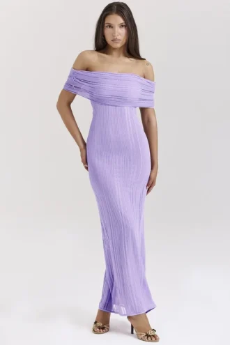 Sukienka maxi Micah Orchid Ladder Knit