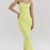Sukienka maxi Nalini Acid Lime Gorsety Sukienka maxi Nalini Acid Lime Gorsety