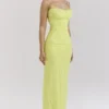 Sukienka maxi Nalini Acid Lime Gorsety Sukienka maxi Nalini Acid Lime Gorsety