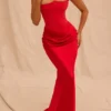 Sukienka maxi Persephone Scarlet bez ramiączek z gorsetem Sukienka maxi Persephone Scarlet bez ramiączek z gorsetem