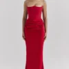 Sukienka maxi Persephone Scarlet bez ramiączek z gorsetem Sukienka maxi Persephone Scarlet bez ramiączek z gorsetem