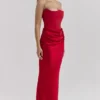 Sukienka maxi Persephone Scarlet bez ramiączek z gorsetem Sukienka maxi Persephone Scarlet bez ramiączek z gorsetem