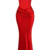 Sukienka maxi Persephone Scarlet bez ramiączek z gorsetem Sukienka maxi Persephone Scarlet bez ramiączek z gorsetem