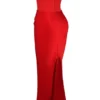 Sukienka maxi Persephone Scarlet bez ramiączek z gorsetem Sukienka maxi Persephone Scarlet bez ramiączek z gorsetem