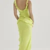 Sukienka maxi Pixie Lime z falbanami Sukienka maxi Pixie Lime z falbanami