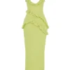 Sukienka maxi Pixie Lime z falbanami Sukienka maxi Pixie Lime z falbanami