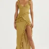 Sukienka maxi Pixie Olive Ruffle Sukienka maxi Pixie Olive Ruffle