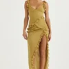 Sukienka maxi Pixie Olive Ruffle Sukienka maxi Pixie Olive Ruffle